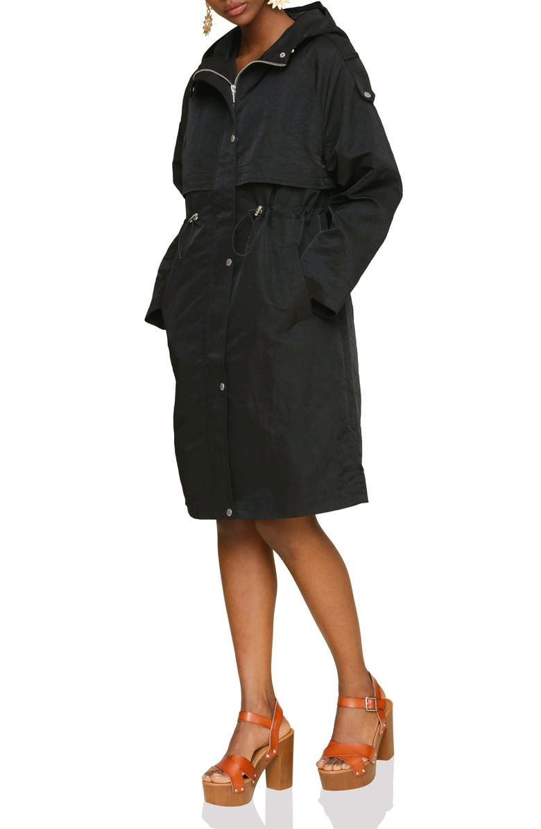 Avec Les Filles Hooded Utility Coat, Alternate, color, Black