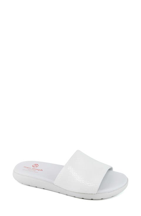 Hudson Snakeskin Embossed Slide Sandal (Women)