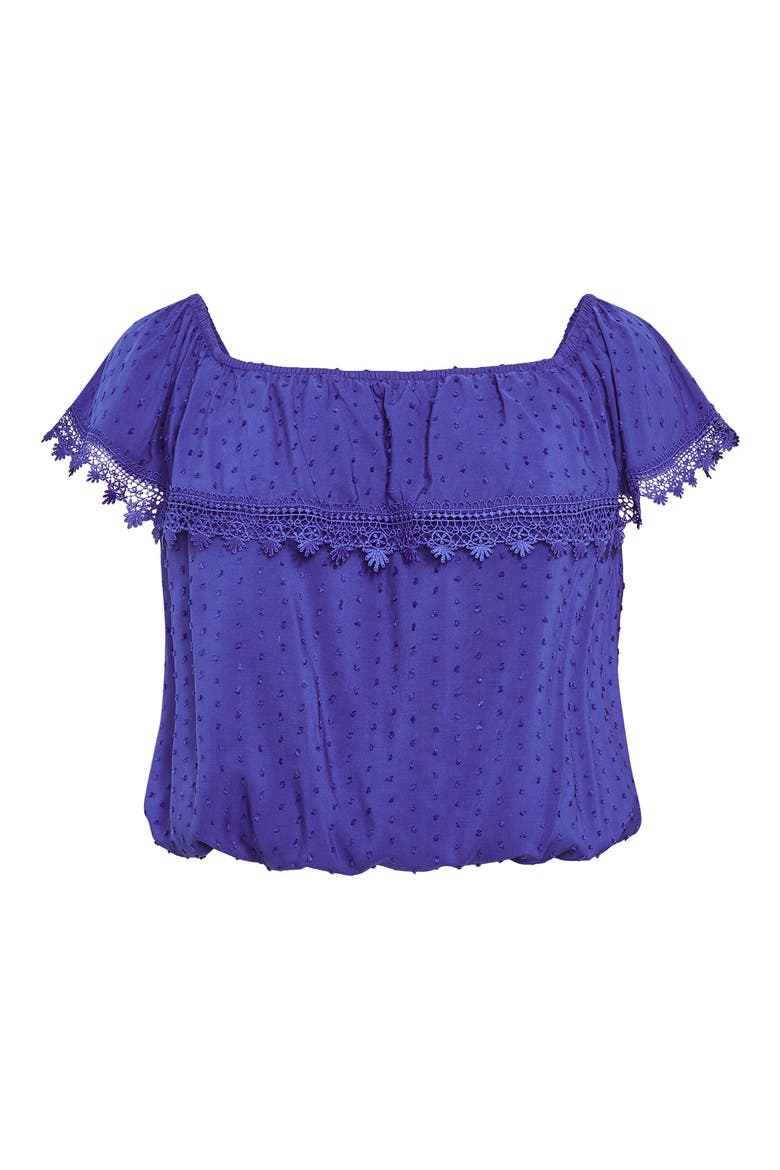 Sara Off the Shoulder Short Sleeve Top, Alternate, color, COBALT