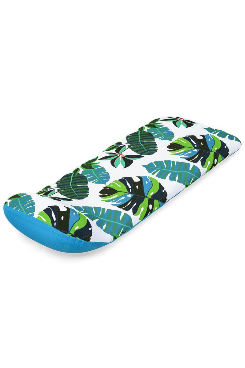 Blissful Drifter 72 Inch Inflatable Floating Mat with UPF Cover & Pillow, Main, color, Multicolored