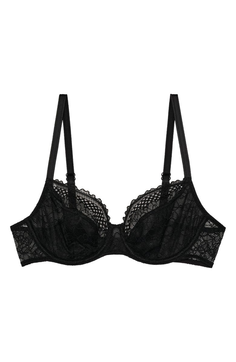 PASSIONATA Pila Underwire Demi Bra, Alternate, color, Black