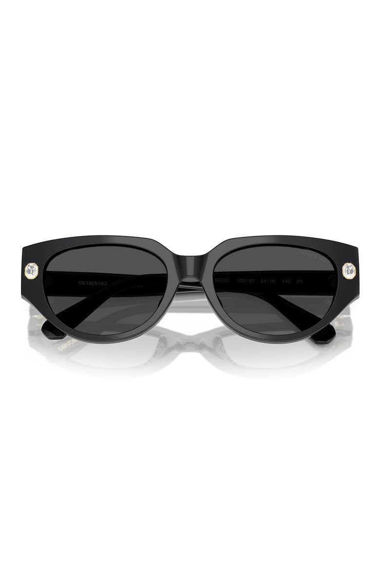 54mm Butterfly Sunglasses, Alternate, color, BLACK