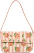 Collection XIIX Stripe Peaches Beaded Shoulder Bag