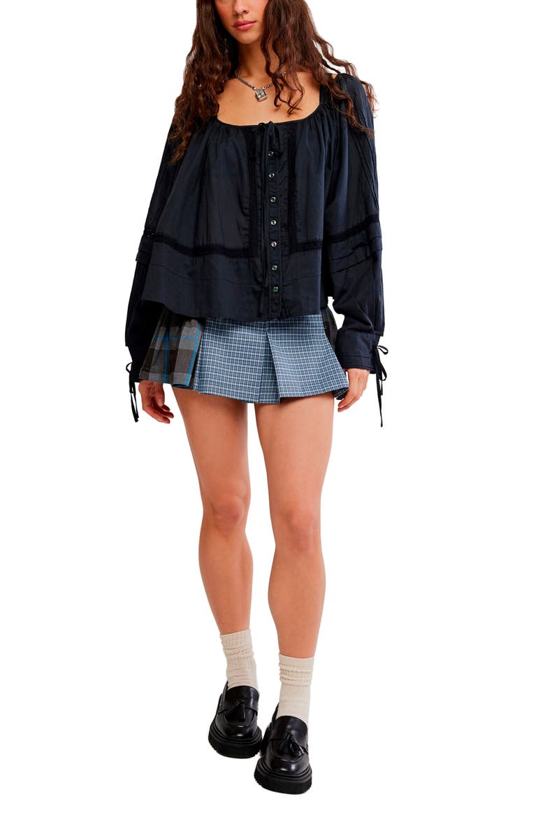 La Lune Cotton Top, Alternate, color, BLACK