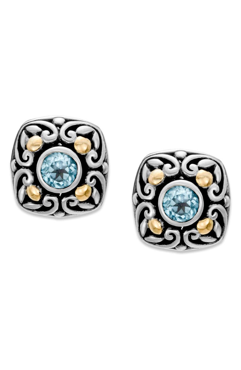 SAMUEL B. Sky Blue Topaz Stud Earrings, Main, color, Blue