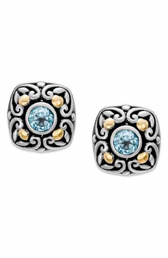 Sky Blue Topaz Stud Earrings