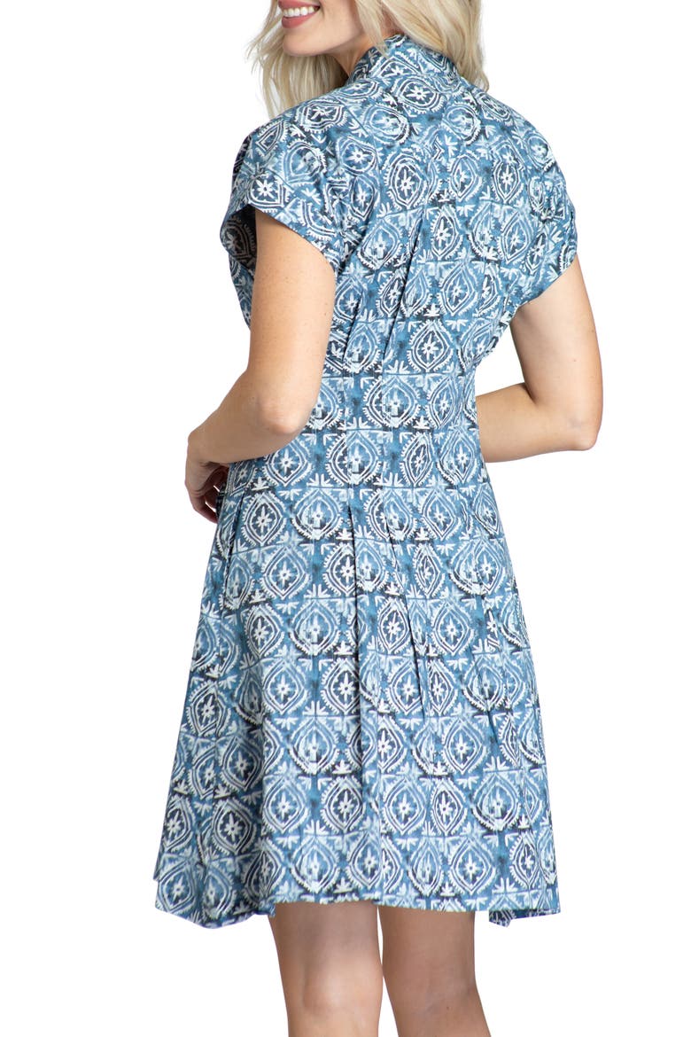 Belted Shirtdress, Alternate, color, BLUE MULTI