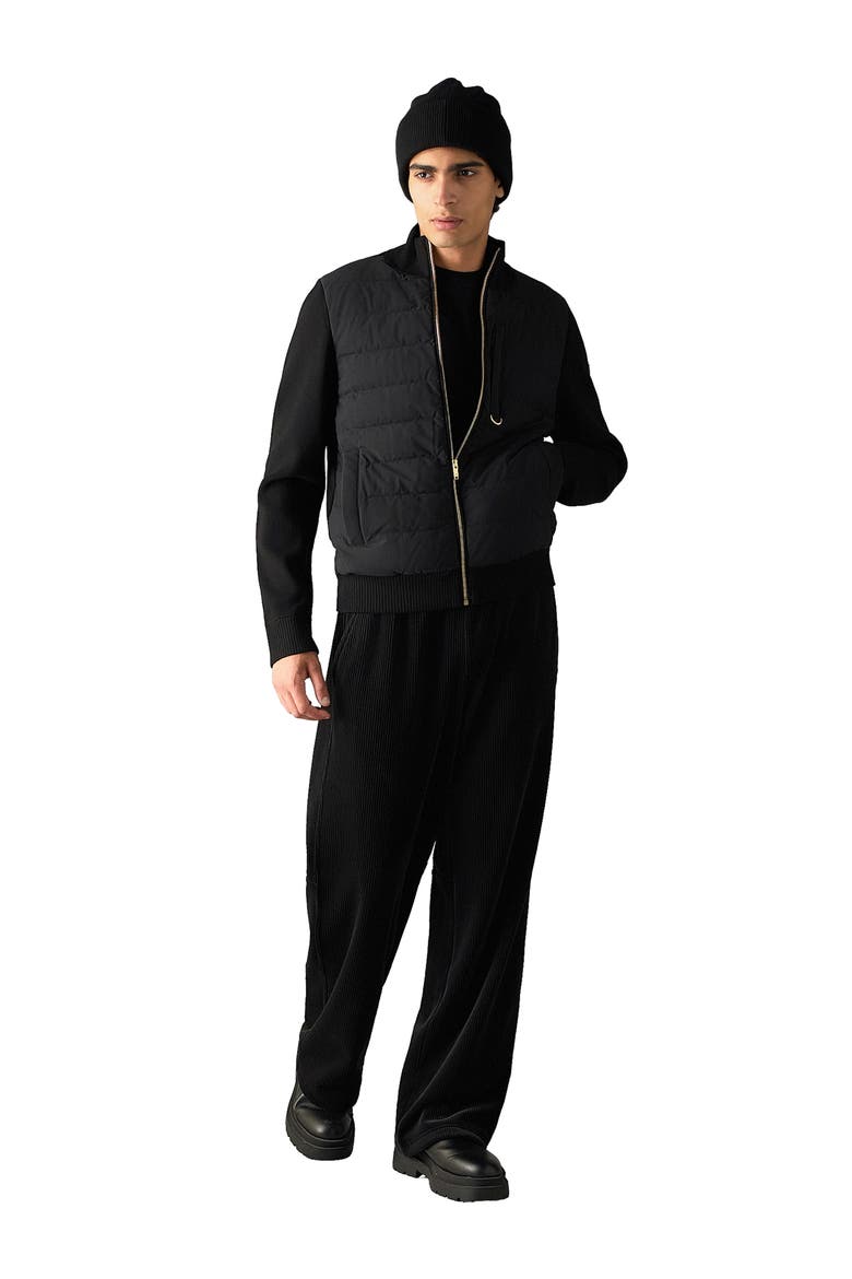 Kamet Hybrid Down & Feather Fill Jacket, Alternate, color, BLACK/ BLACK - 313