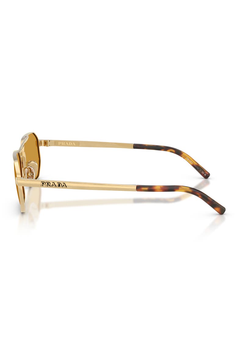 55mm Irregular Sunglasses, Alternate, color, GOLD/ DARK HONEY