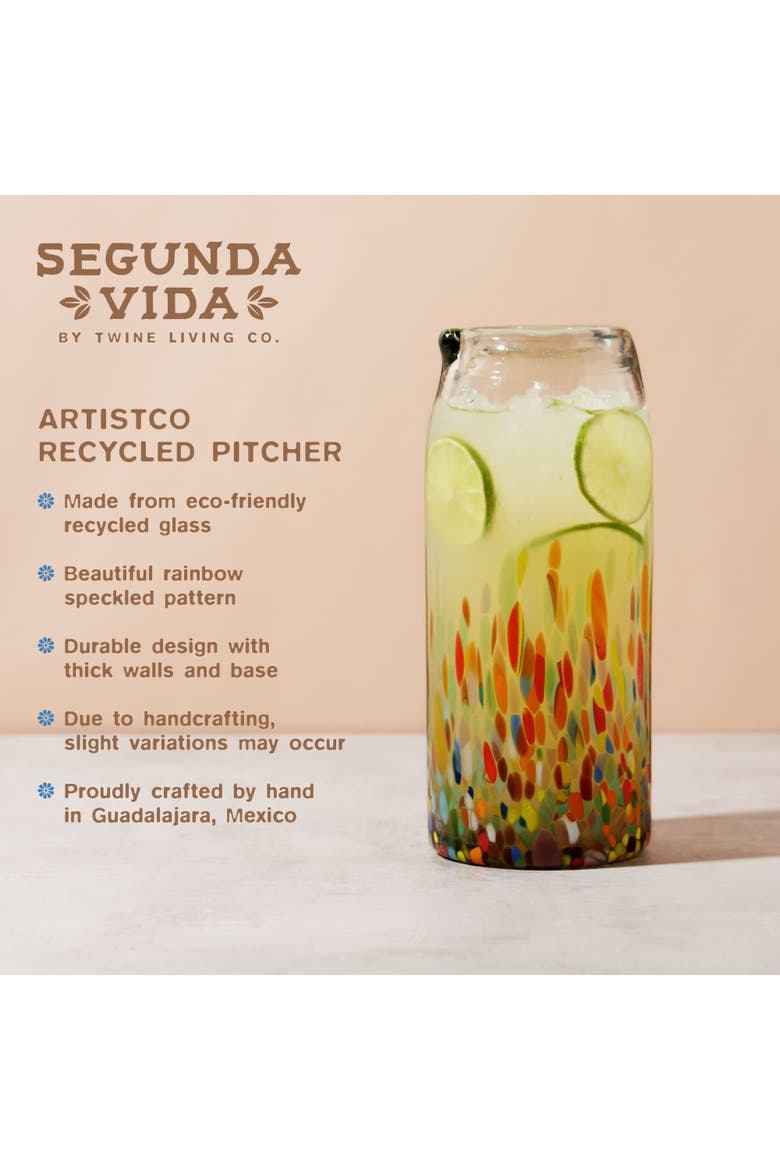 Segunda Vida Artistico Recycled Pitcher, Alternate, color, Multicolor