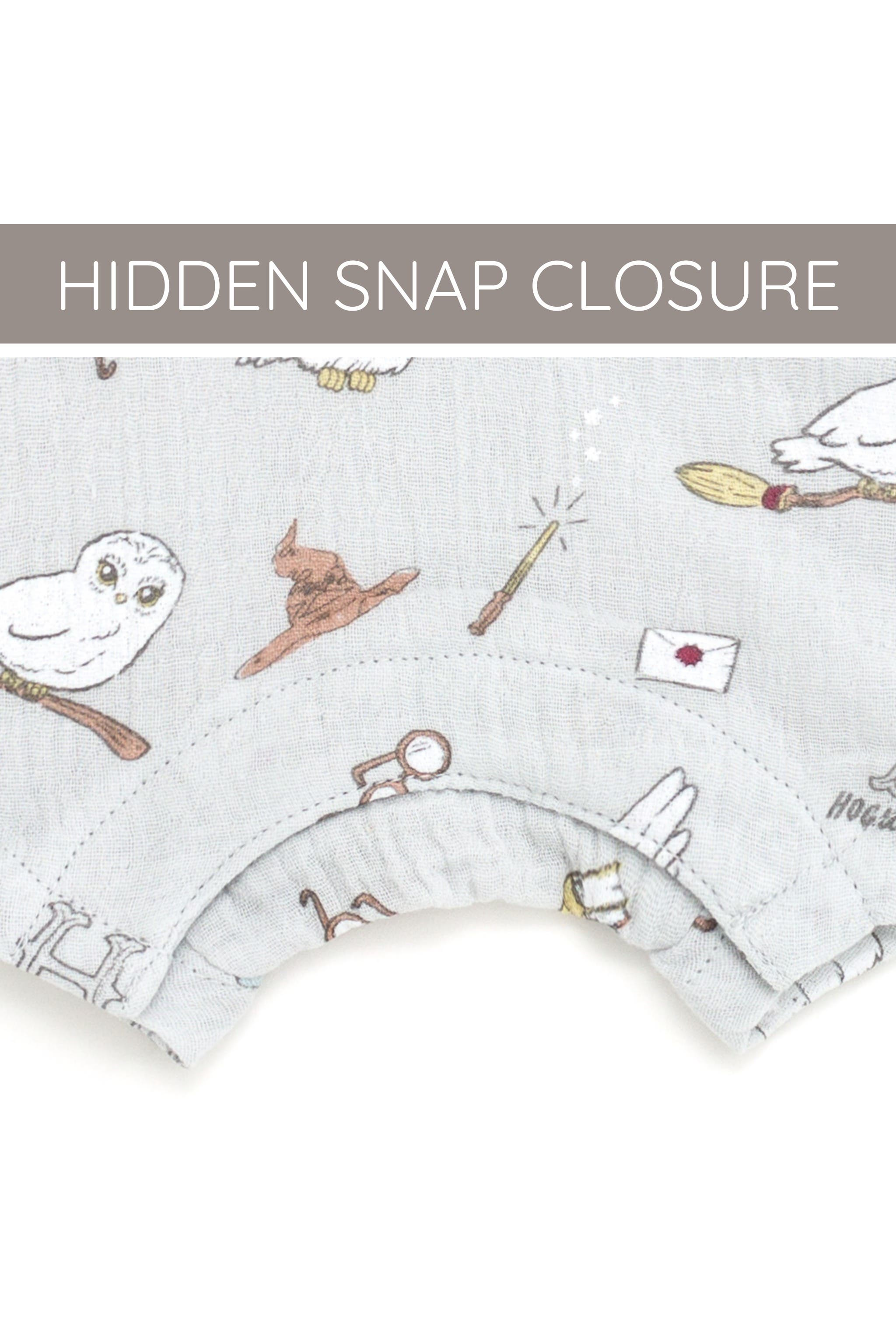 HARRY POTTER Hedwig Sleeveless Gauze Romper (baby) | Nordstrom