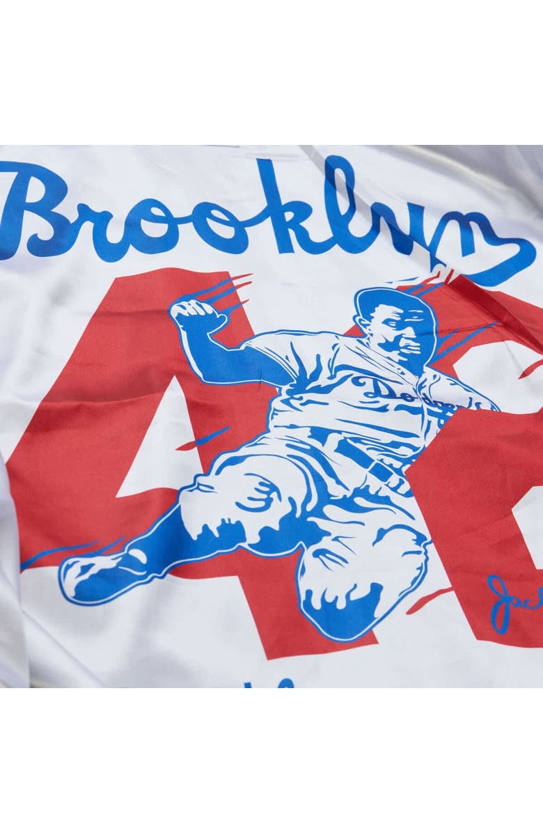 Mitchell & Ness Men's Mitchell & Ness Jackie Robinson Royal Brooklyn Dodgers Legends Collection Vintage Satin Full-Snap Jacket, Alternate, color, Royal