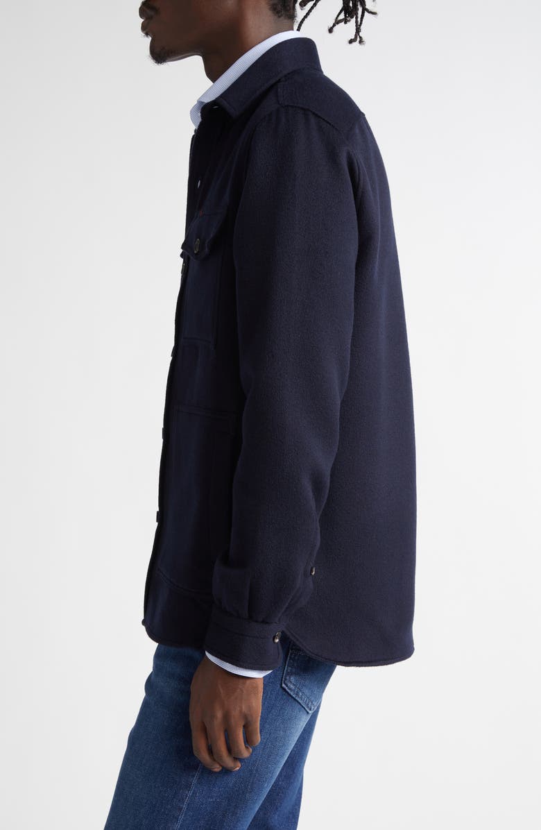 ISAIA Cashmere & Wool Overshirt, Alternate, color, Dark Blue