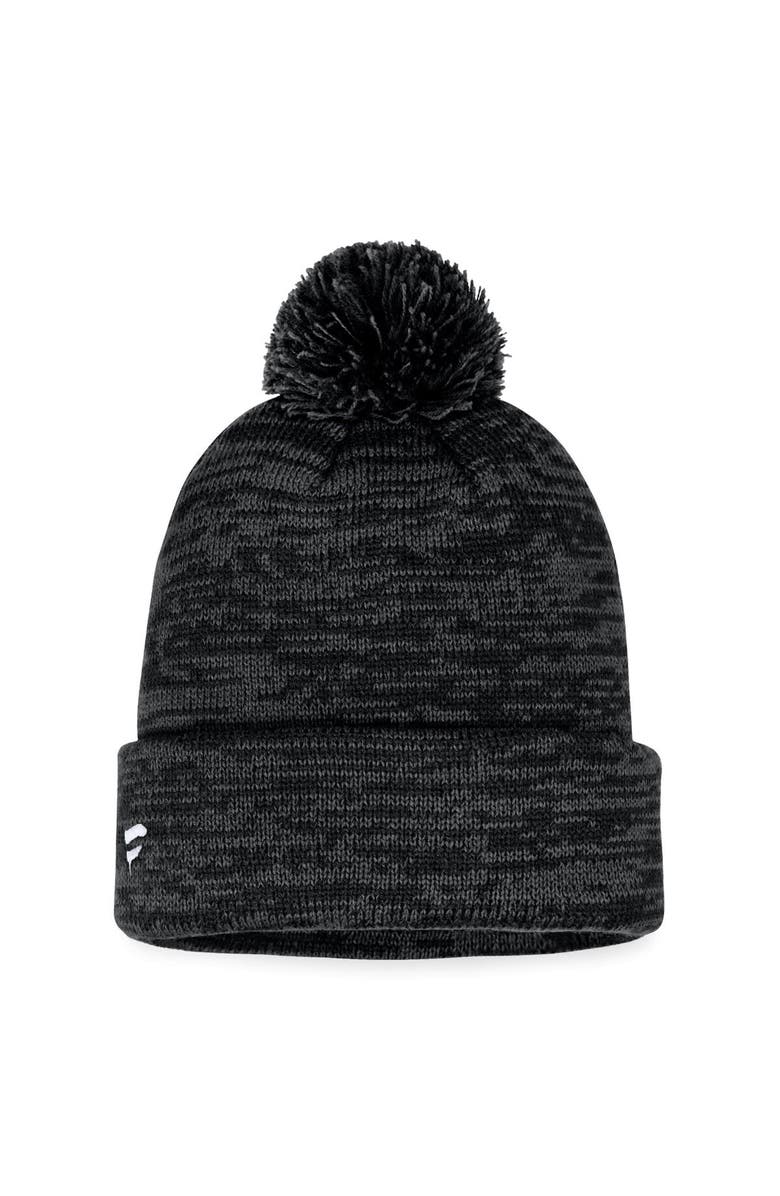 FANATICS Men's Fanatics Branded Black Philadelphia Flyers Fundamental Cuffed Knit Hat with Pom, Alternate, color, 