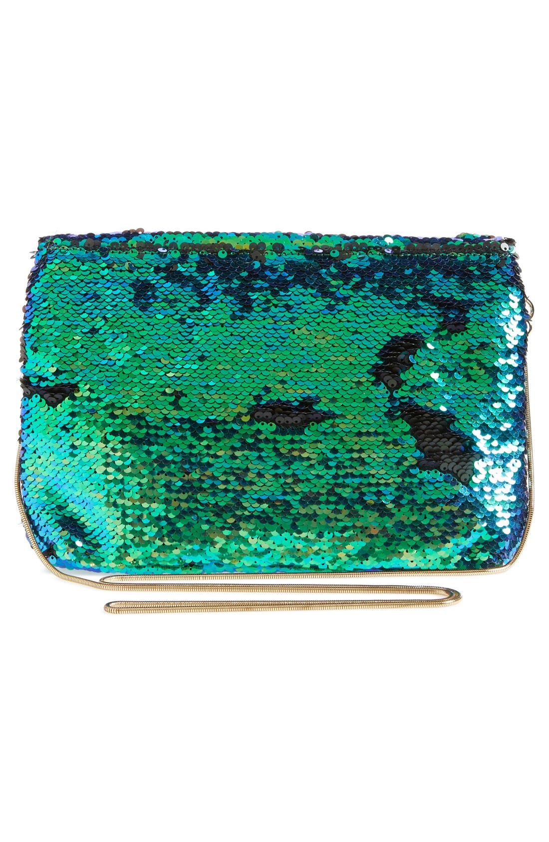 'Ariel' Convertible Sequin Clutch, Alternate, color, GREEN