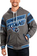 G-III SPORTS BY CARL BANKS Men's G-III Sports by Carl Banks Gray/Navy Tennessee Titans Extreme Full Back Reversible Hoodie Full-Zip Jacket