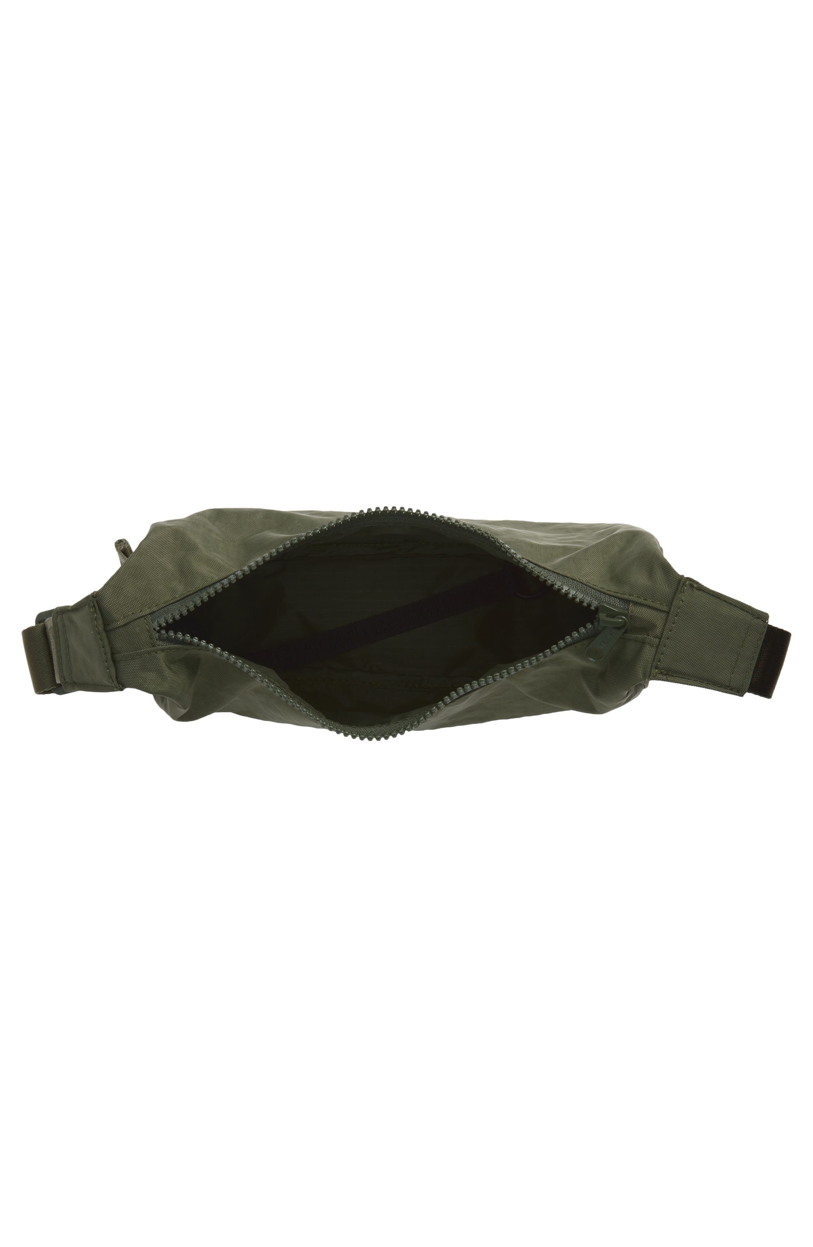 Small Recycled Nylon Crescent Crossbody Bag, Alternate, color, CAPER