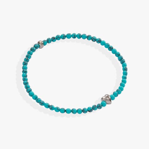 Heart Turquoise Mini Stretch Bracelet
