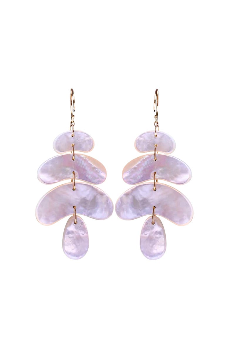 Small Mother-of-Pearl Flat Earrings, Main, color, Mother-Of-Pearl