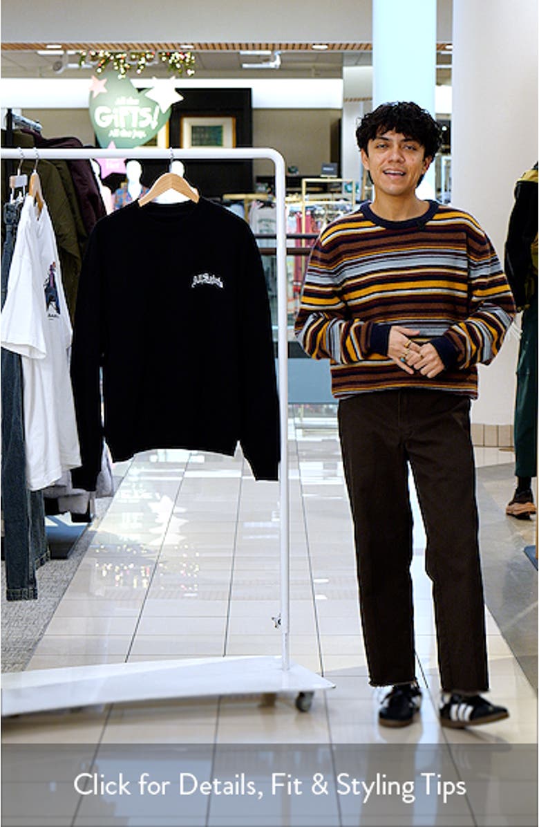 Descent Oversize Embroidered Crewneck Sweatshirt, sales video thumbnail