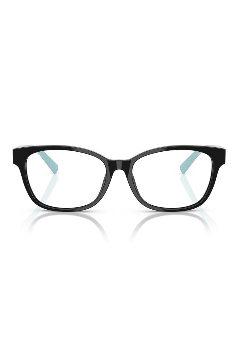 55mm Pillow Optical Glasses, Main, color, BLACK/ BLUE/ DEMO LENS