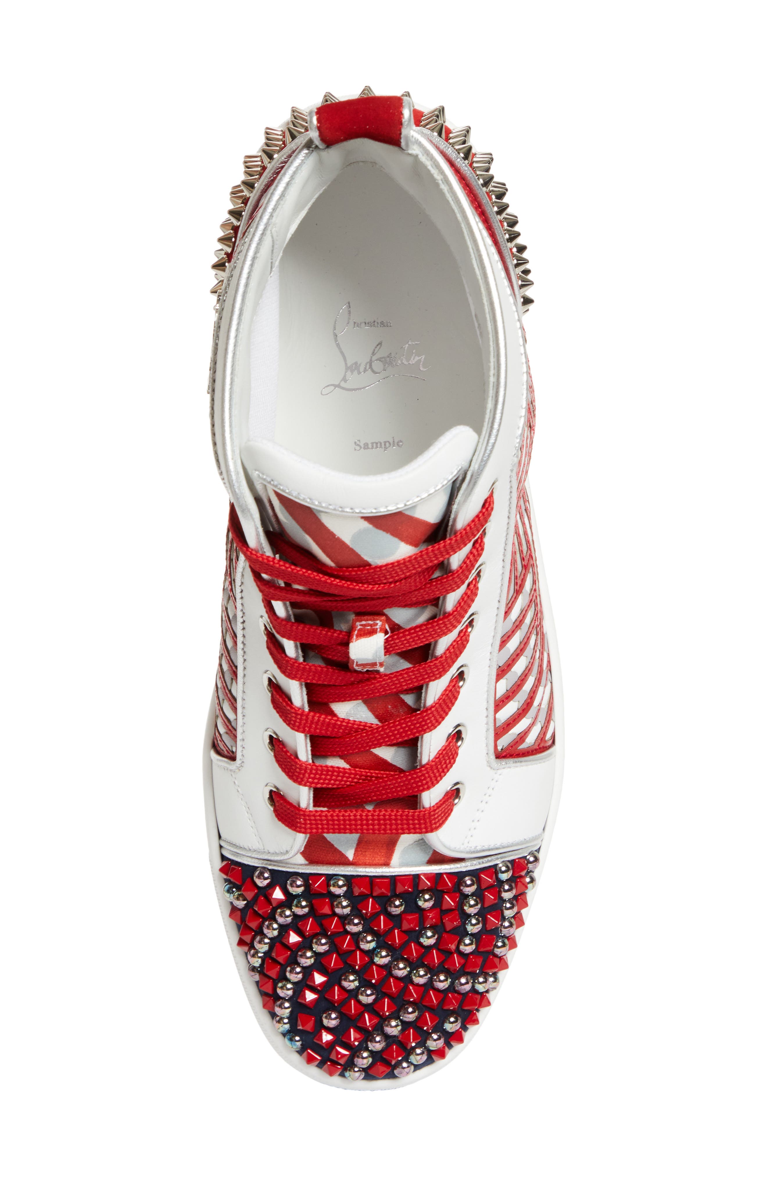 Christian Louboutin Louis No Limit Embellished High Top Sneaker, Alternate, color, Version Multi Loubi