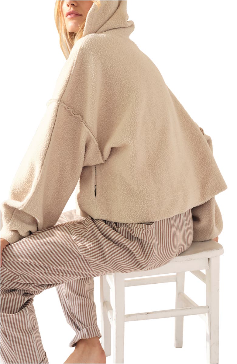 Free People Nebraska Faux Shearling Hoodie, Alternate, color, 