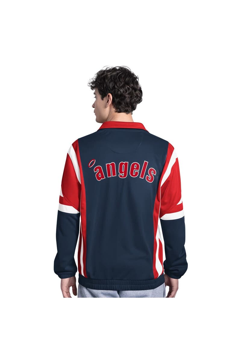 STARTER Men's Starter Navy/Red California Angels Contender Tricot Full-Zip Track Jacket, Alternate, color, Navy
