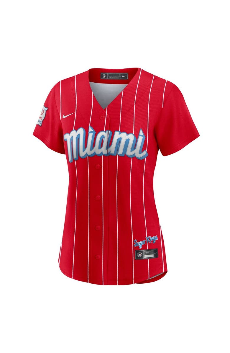 Nike Women's Nike Brian Anderson Red Miami Marlins City Connect Replica Player Jersey, Alternate, color, 