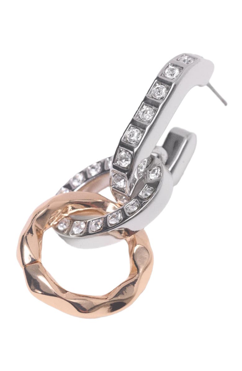 maje Link earrings, Alternate, color, Gold Silver