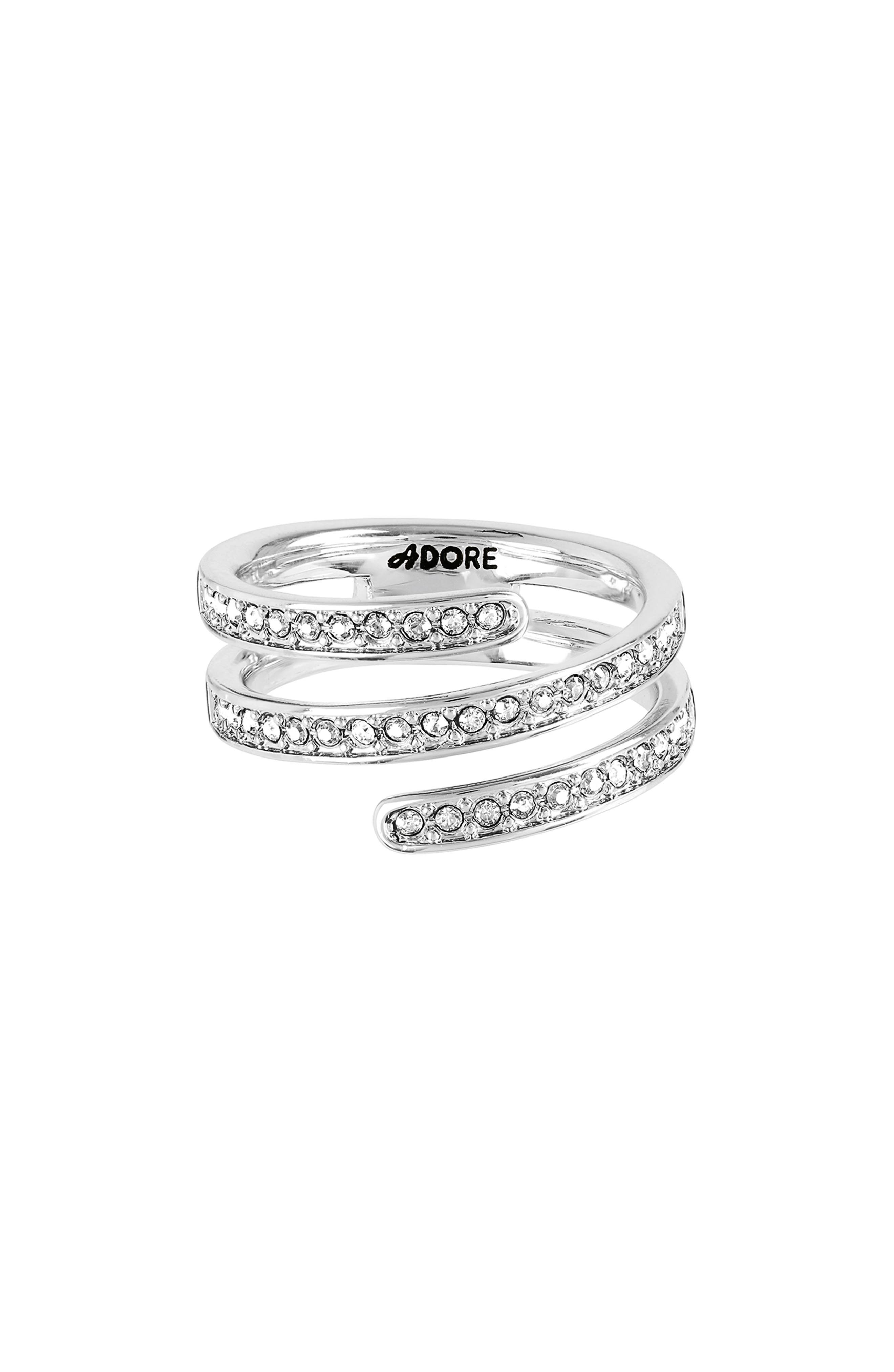 ADORE Pavé Crystal Coil Ring (Women) | Nordstrom