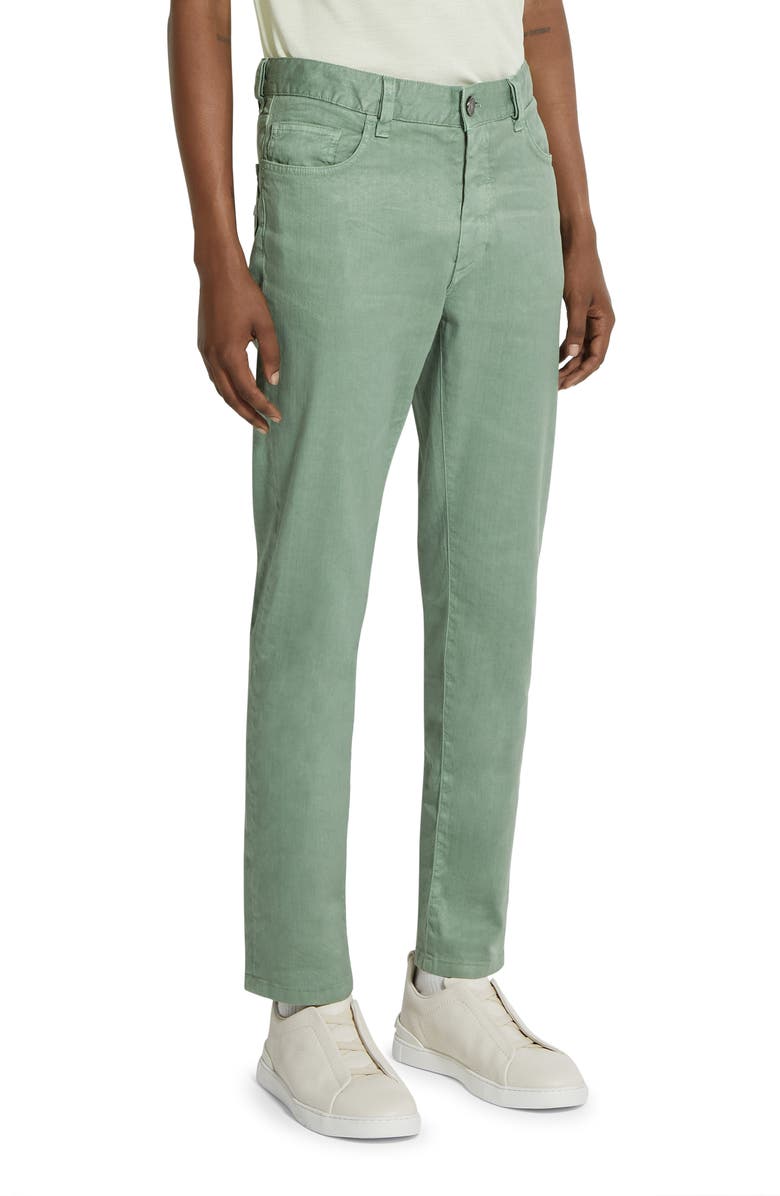 ZEGNA Linen & Cotton Blend Jeans, Main, color, 