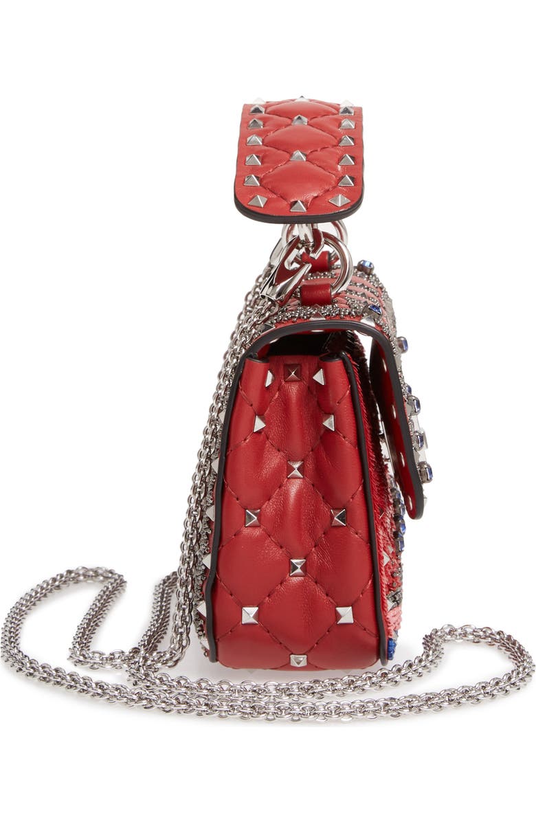 Valentino Garavani Small Spike It Leather Shoulder Bag, Alternate, color,