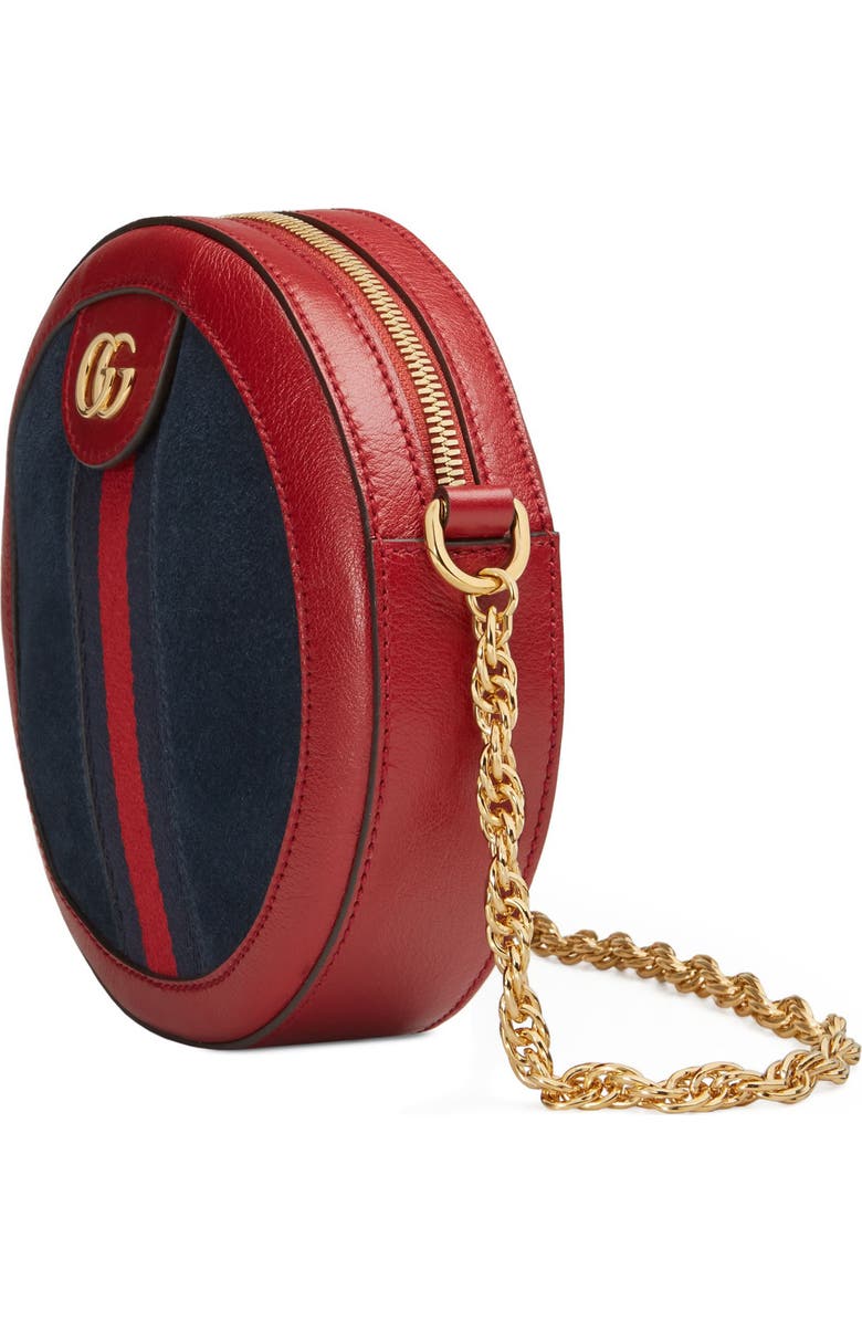 Gucci Ophidia Small Suede & Leather Circle Crossbody Bag, Alternate, color,