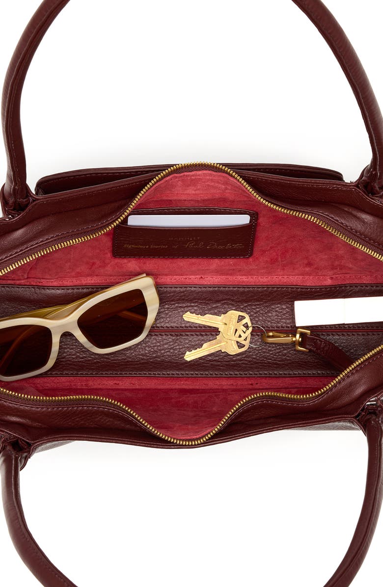 HAMMITT Paul Leather & Raffia Shoulder Bag, Alternate, color, Zebra/ Brushed Gold