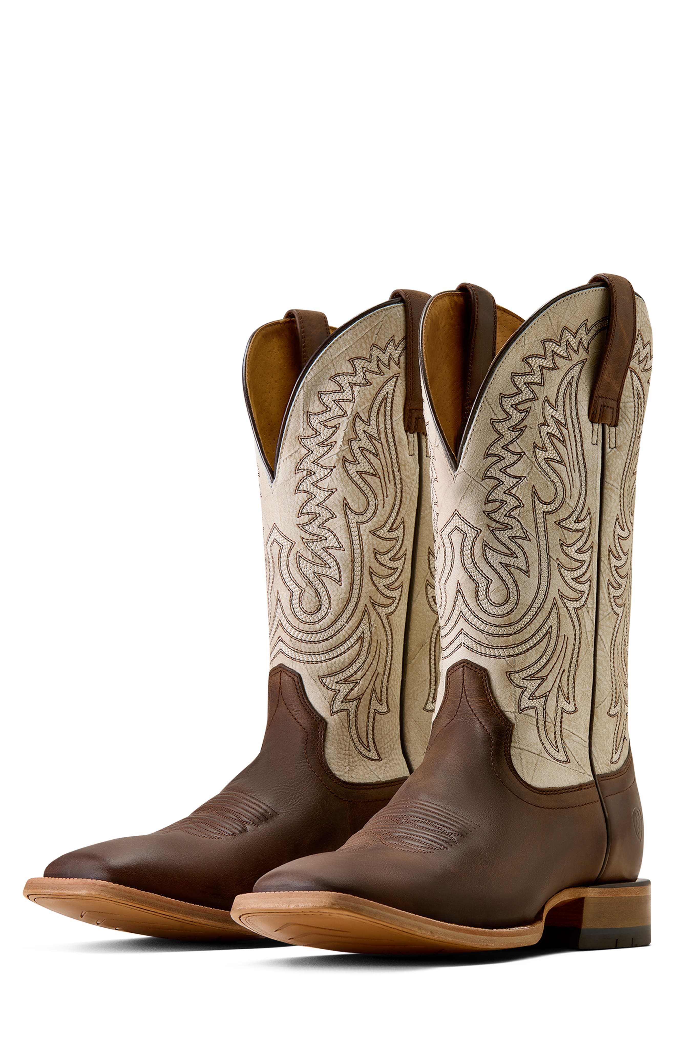 Slatewood Wide Square Toe Western Boot, Alternate, color, DARK WHISKEY