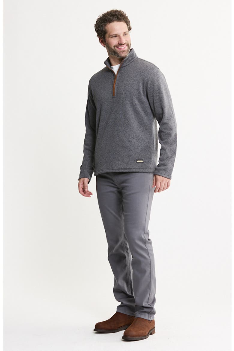 Stretch Fleece Quarter Zip Sweater, Alternate, color, GREY FLEECE
