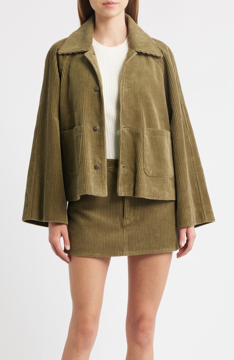FRAME The Corduroy Swing Jacket, Main, color, Artichoke
