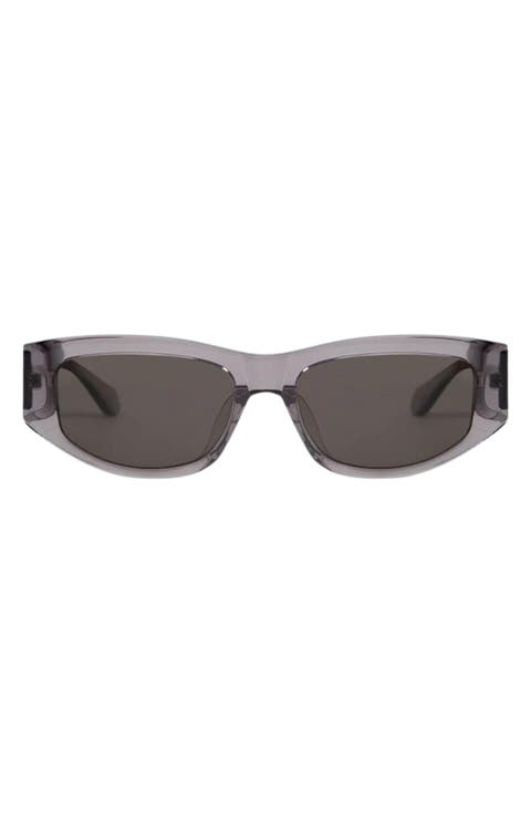 Kalia 55mm Low Bridge Wide Width Polarized Oval Sunglasses