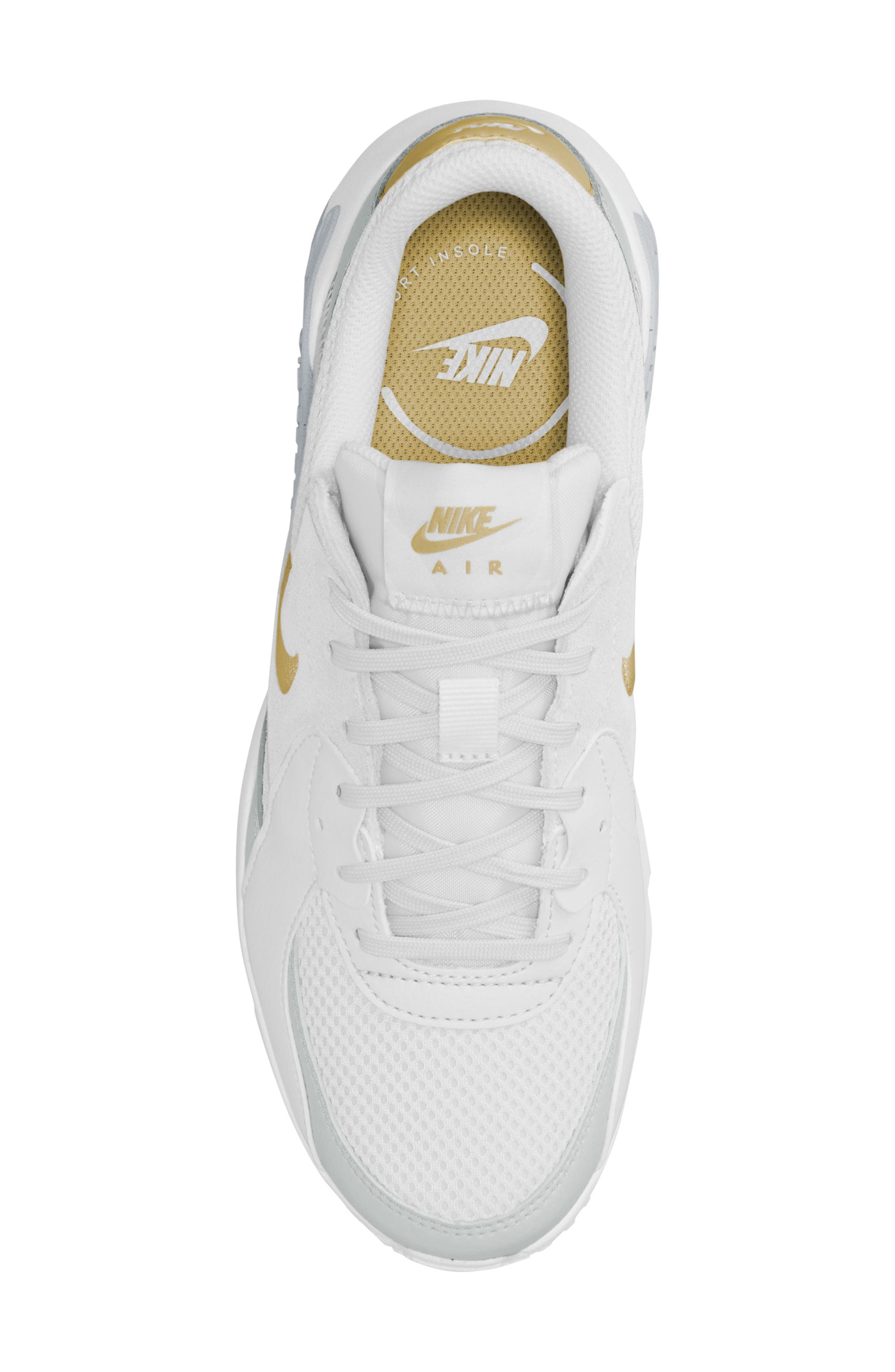 Nike Air Max Excee Sneaker, Alternate, color, White/ Gold/ White/ Black