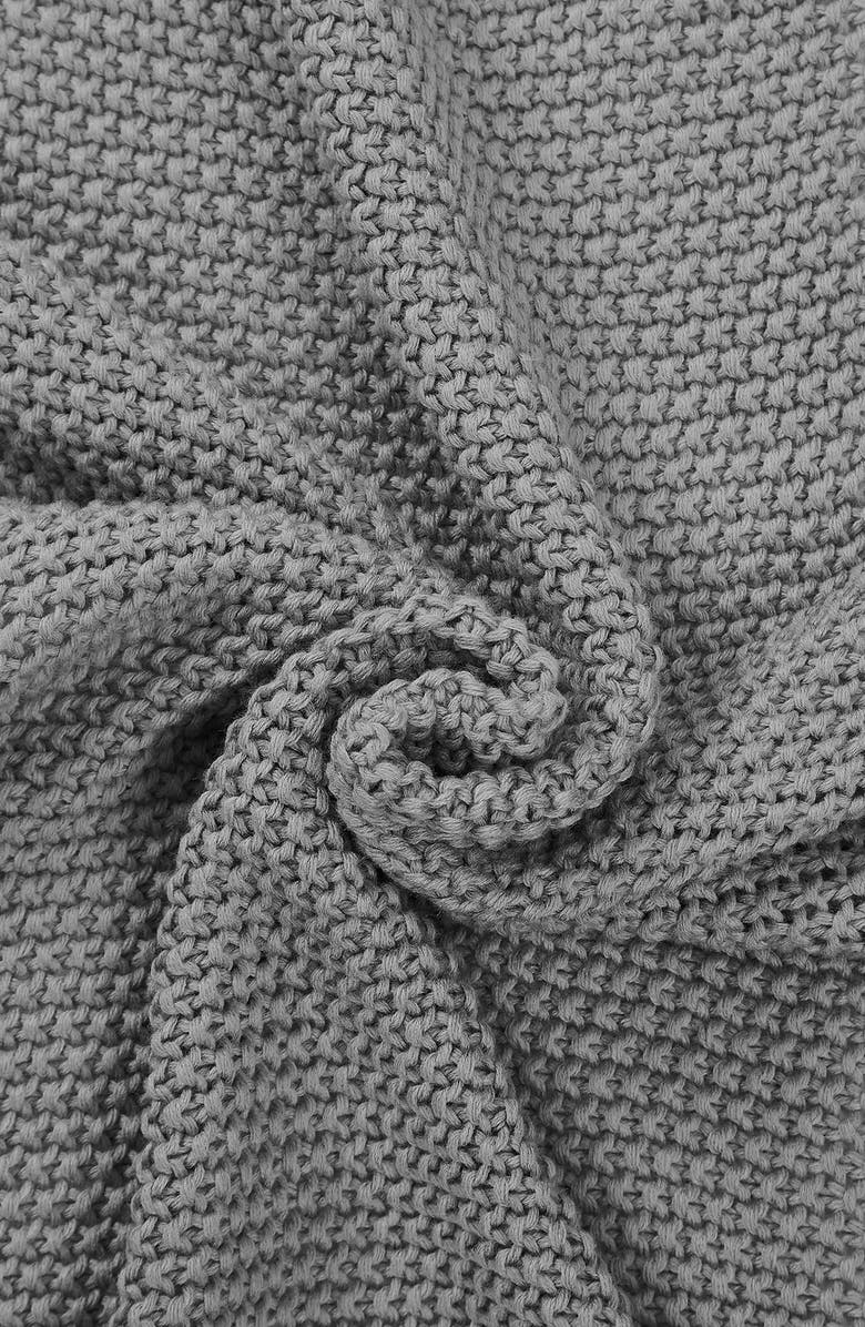 Modern Threads Pompom Trim Knit Throw, Alternate, color,