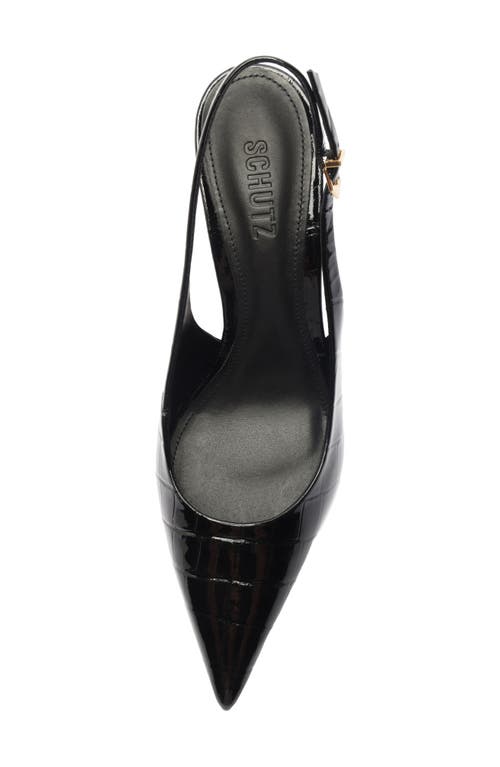 Shop Schutz Paola Slingback Pointed Toe Pump In Black