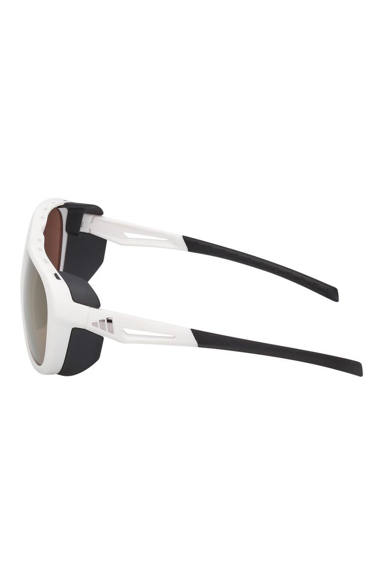 60mm Pilot Sunglasses, Alternate, color, WHITE / BROWN MIRROR