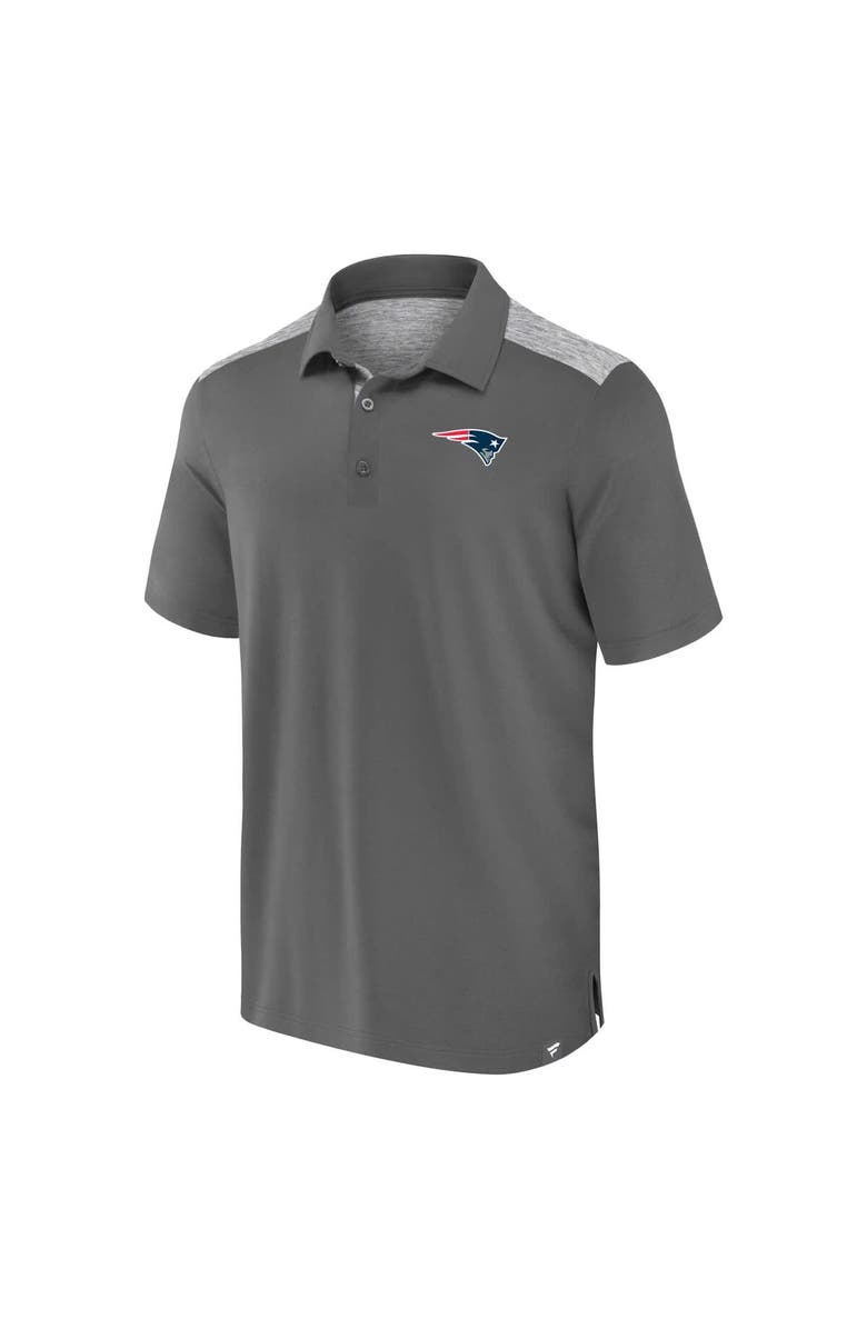 FANATICS Men's Fanatics Heather Gray New England Patriots Long Shot Polo, Alternate, color, Heather Gray