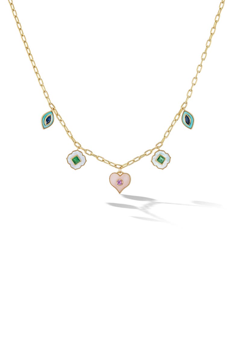 Light Symbols Charm Necklace, Main, color, MULTI