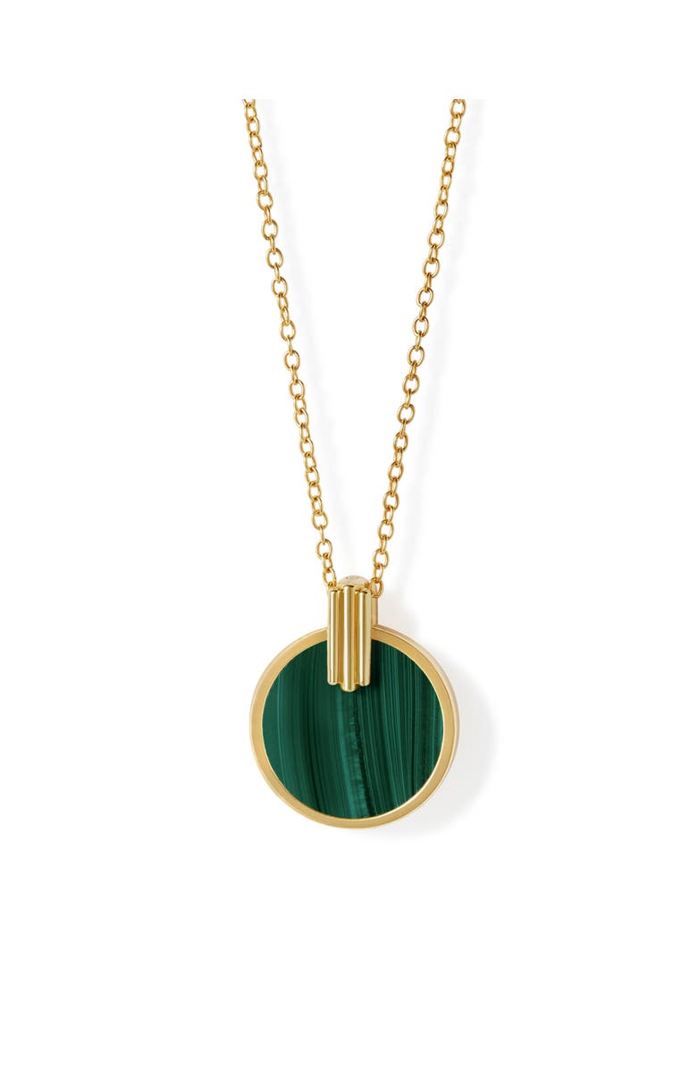 Astley Clarke Gold Stilla Malachite Necklace, Main, color, Malachite