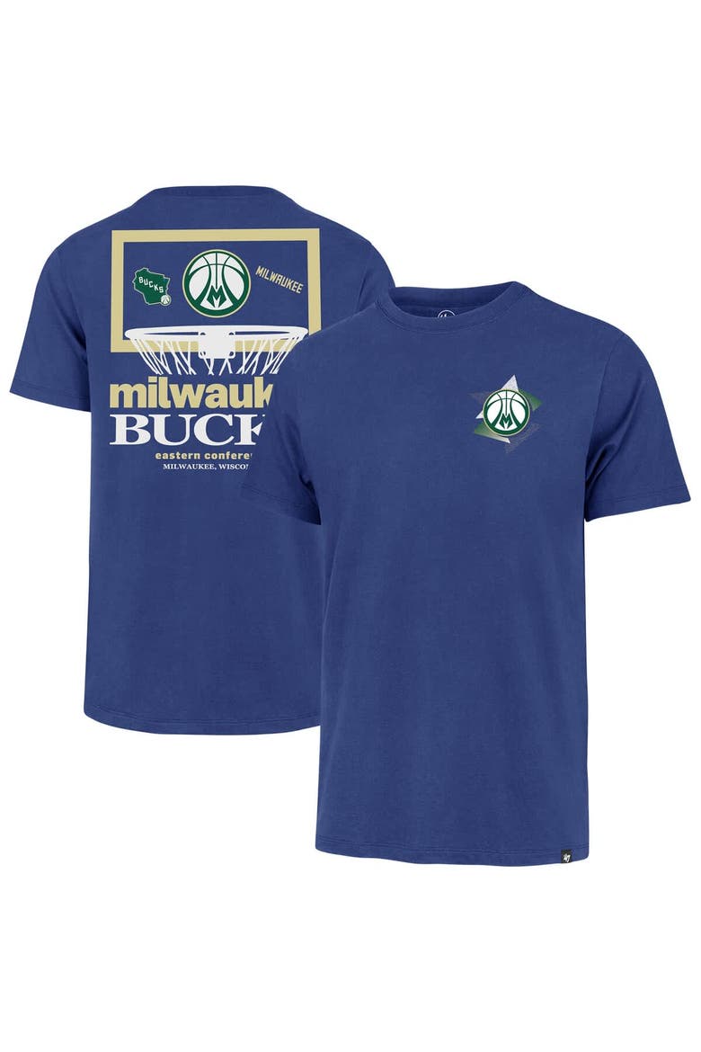 Men's '47  Royal Milwaukee Bucks City Edition Backboard T-Shirt, Main, color, Royal