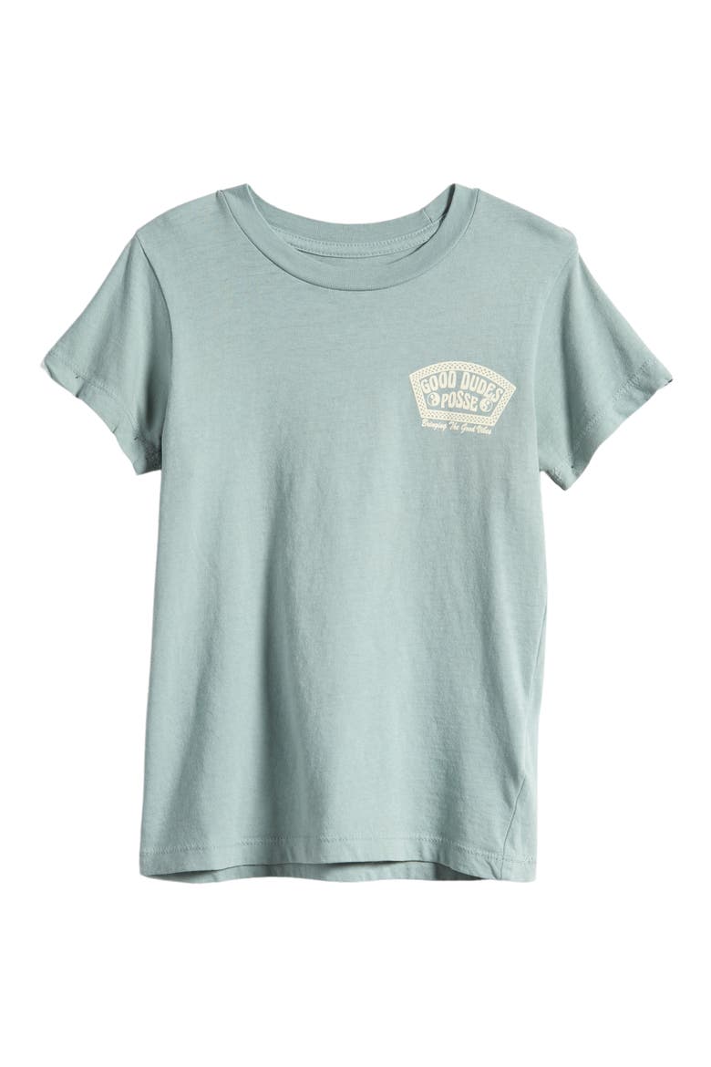 Kids' Good Dudes Posse Cotton Graphic T-Shirt, Main, color, SEA GLASS