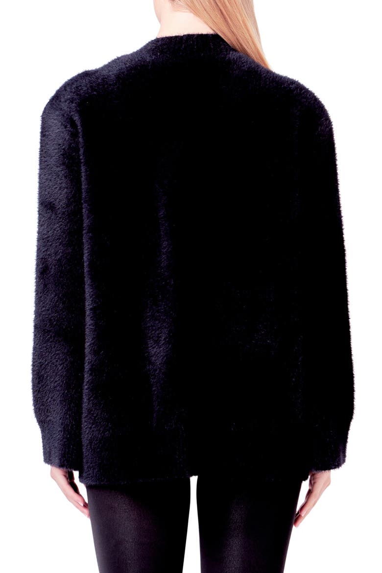 Double Breasted Cardigan, Alternate, color, BLACK