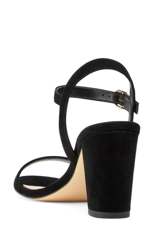 Stuart Weitzman Dancer Block Heel Sandal In Black